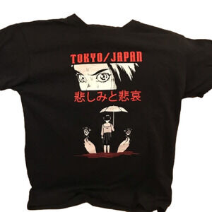 𝅺TOKYO Japan T-shirt.  Men’s size medium. Black. Unisex.